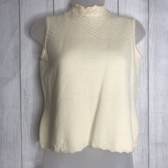 St. John | Tops | Stjohn Ivory Mock Neck Top | Poshmark